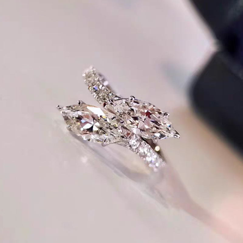 Marquise-Cut Serpentine-Inspired Lab-Grown Diamond Ring