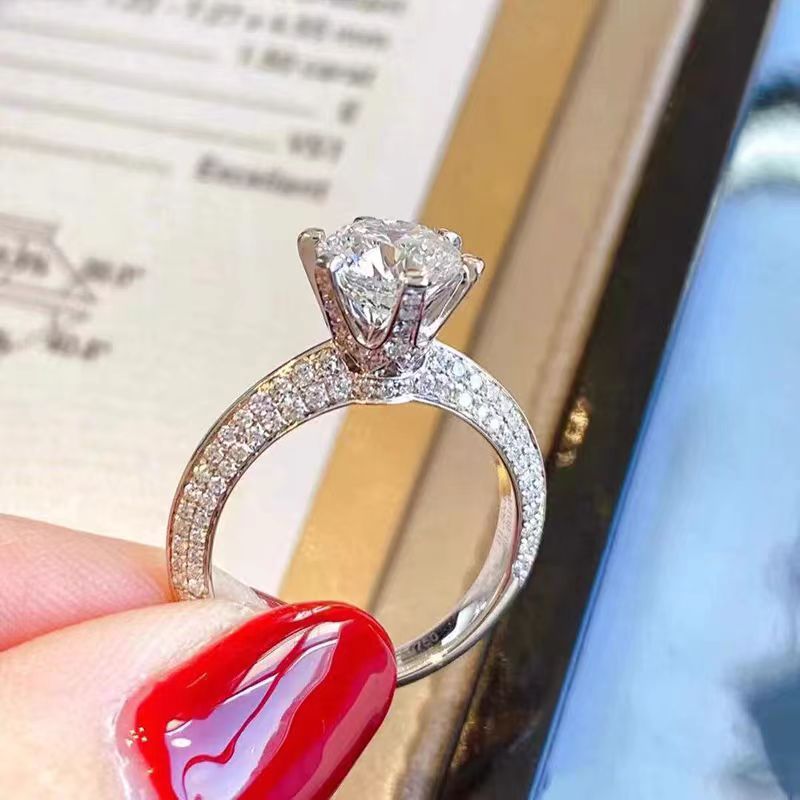 Round-Cut Halo Lab-Grown Diamond Ring