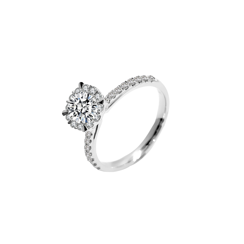 Princess-Cut Bezel-Set Lab-Grown Diamond Ring