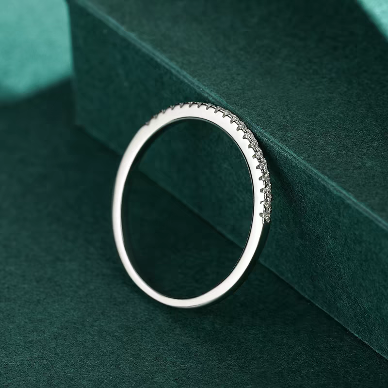 Half-Diamond-Set Lab-Grown Diamond Eternity Band