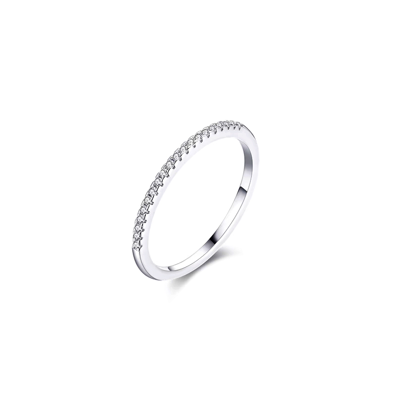 Half-Diamond-Set Lab-Grown Diamond Eternity Band