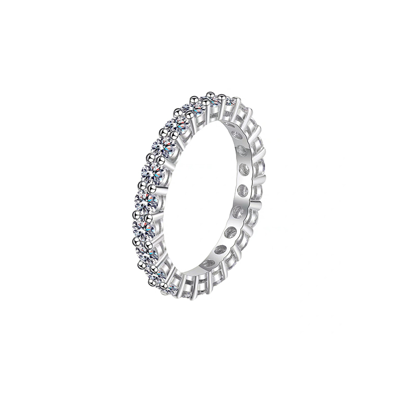 Full-Circle Diamond-Set Lab-Grown Diamond Eternity Band