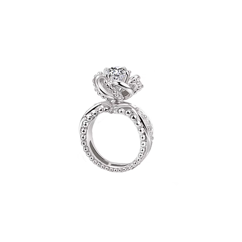 Rose Fountain-Inspired Lab-Grown Diamond Ring