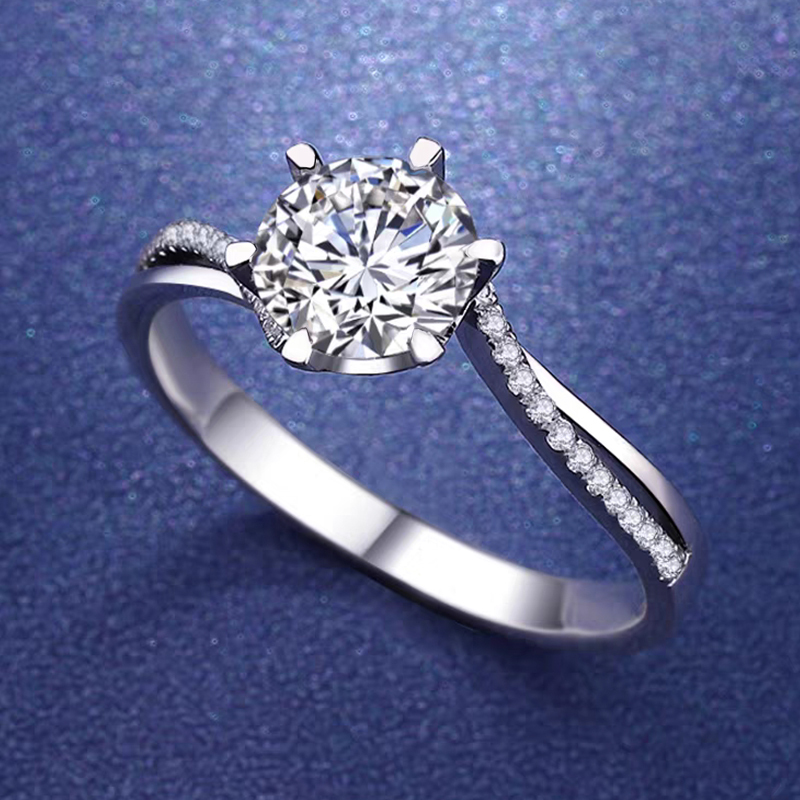 Snowflake-Inspired Twisted-Band Diamond Ring