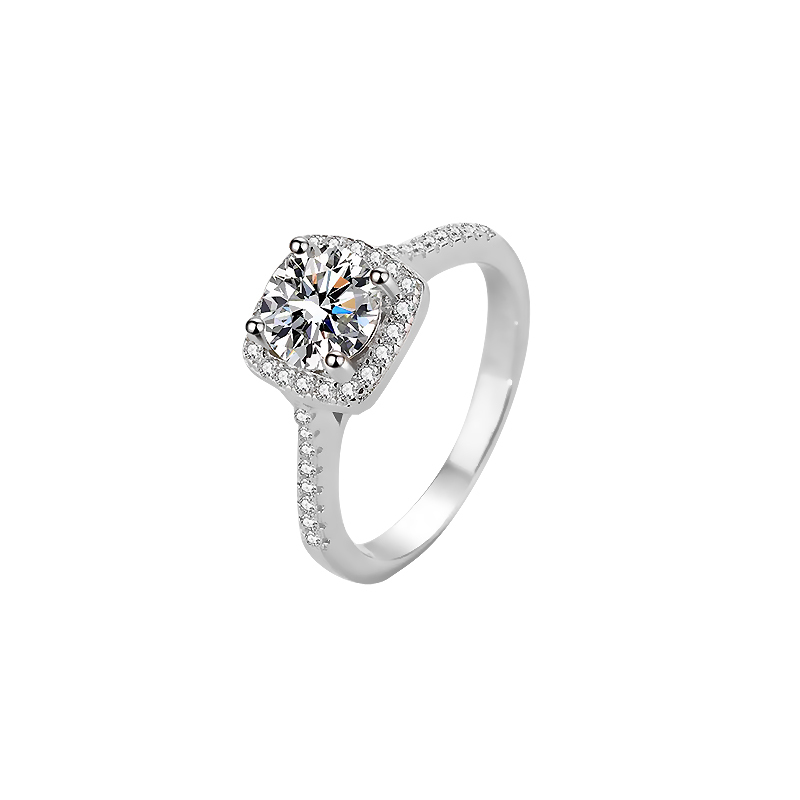 Sugar Cube-Inspired Lab-Grown Diamond Ring