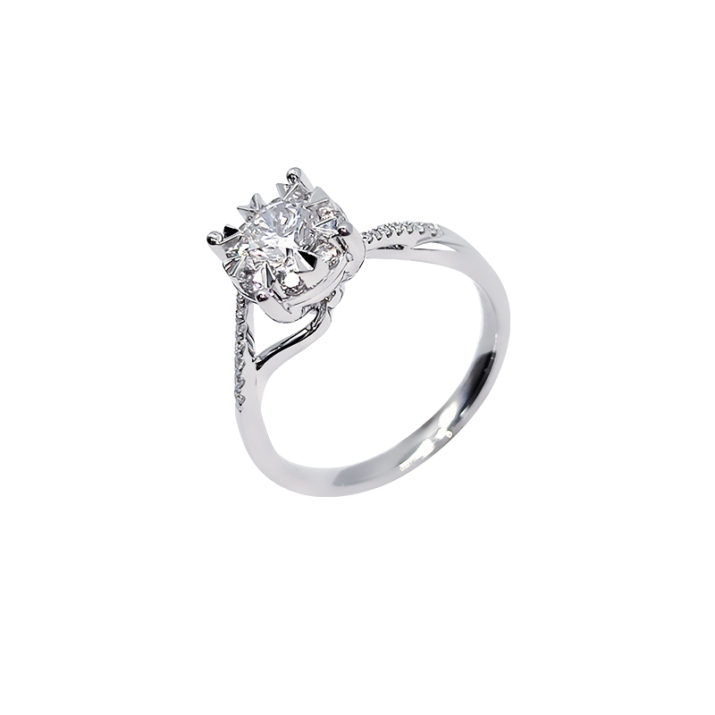 Four-Prong Set Attachment-Inspired Lab-Grown Diamond Ring