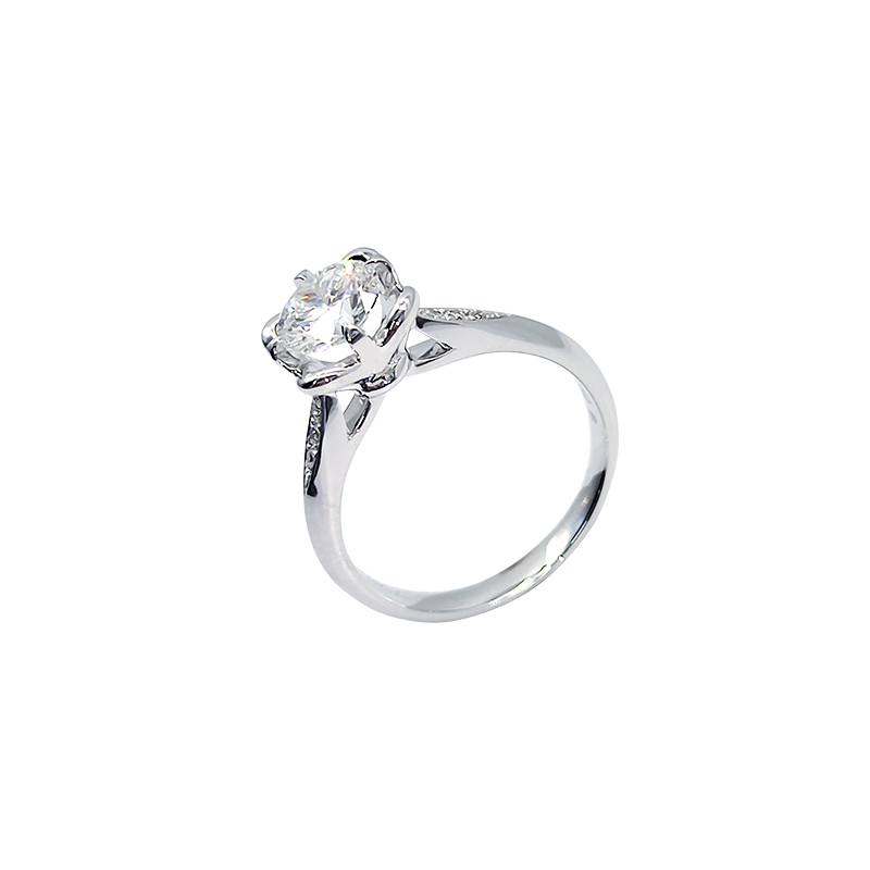 Six-Prong Set Lab-Grown Diamond Ring