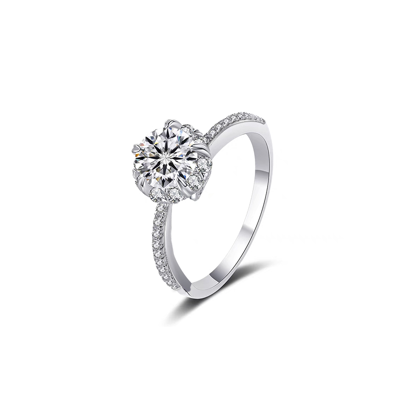 Snowflake-Inspired Lab Grown Diamond Ring