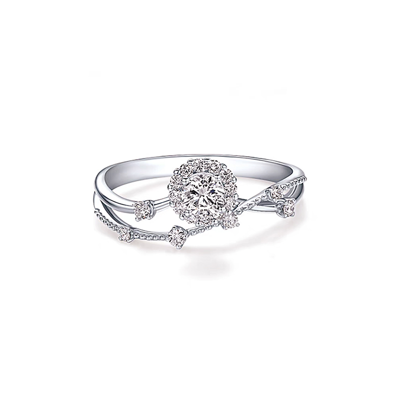 Starry Galaxy-Inspired Sparkling Diamond Ring