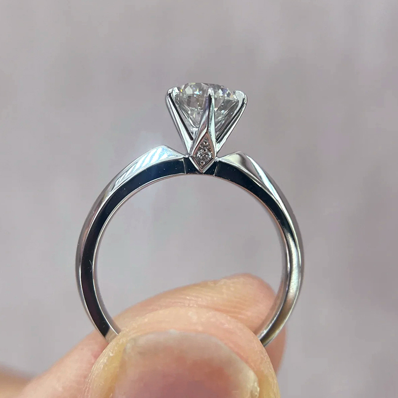 Six-Prong Set Lab-Grown Diamond Ring