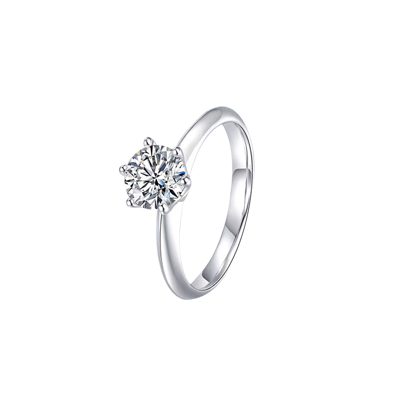 Six-Prong Set Lab-Grown Diamond Ring