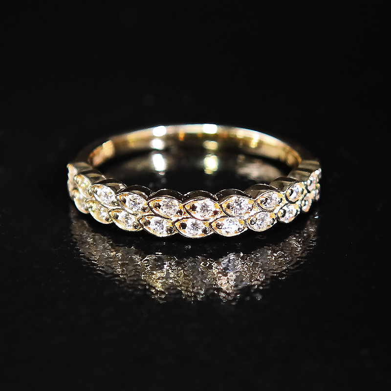 Double-Layer Half-Band Eternity Ring