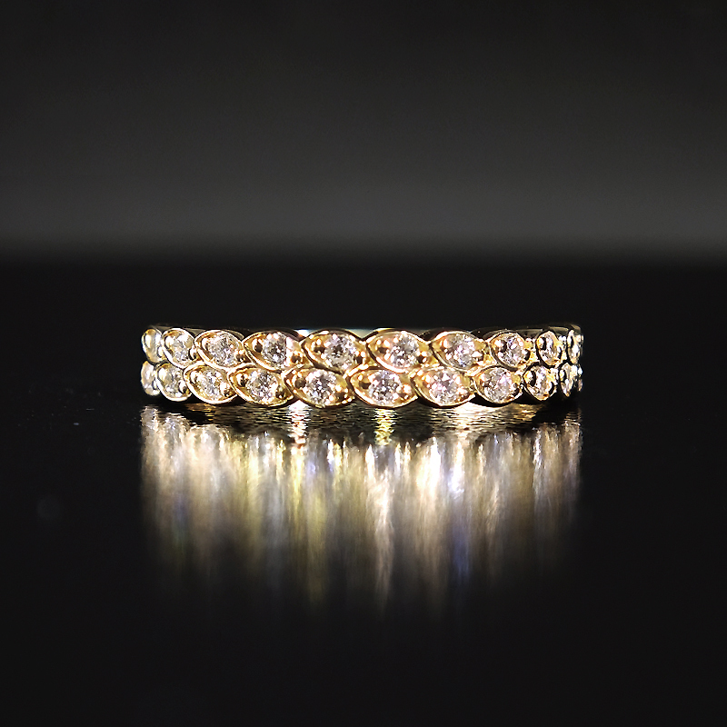 Double-Layer Half-Band Eternity Ring