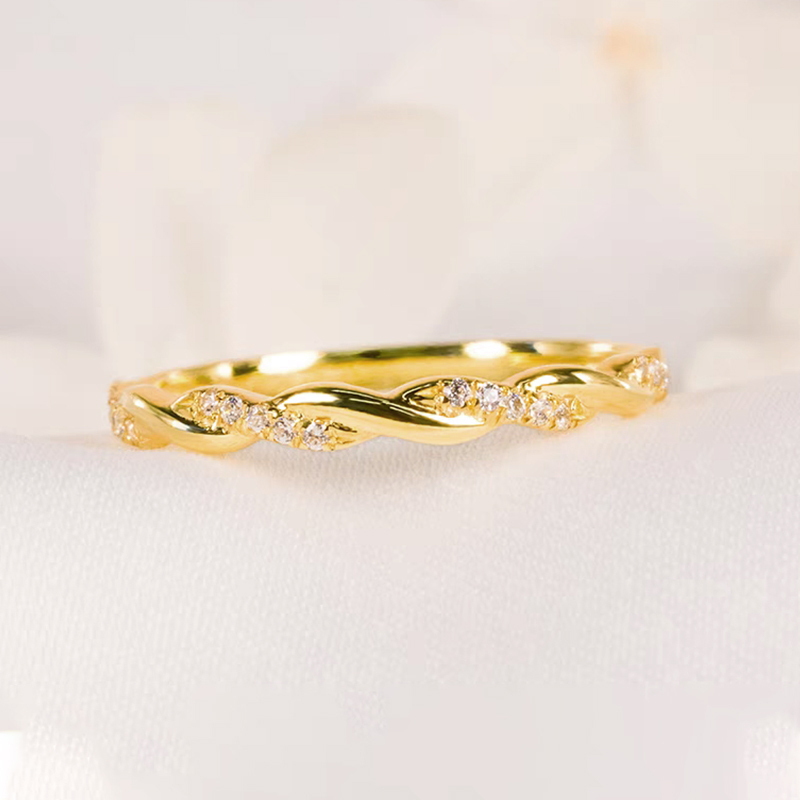 Twisted Braid-Inspired Wrapped Lab-Grown Diamond Ring