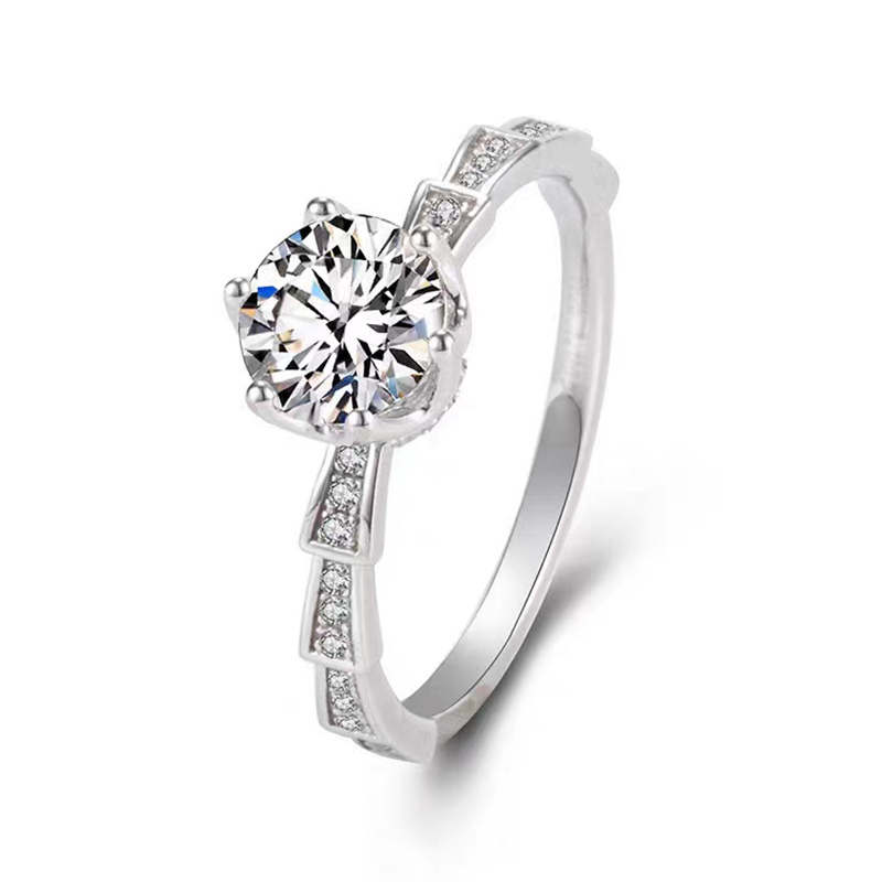 Six-Prong Set Lab-Grown Diamond Ring