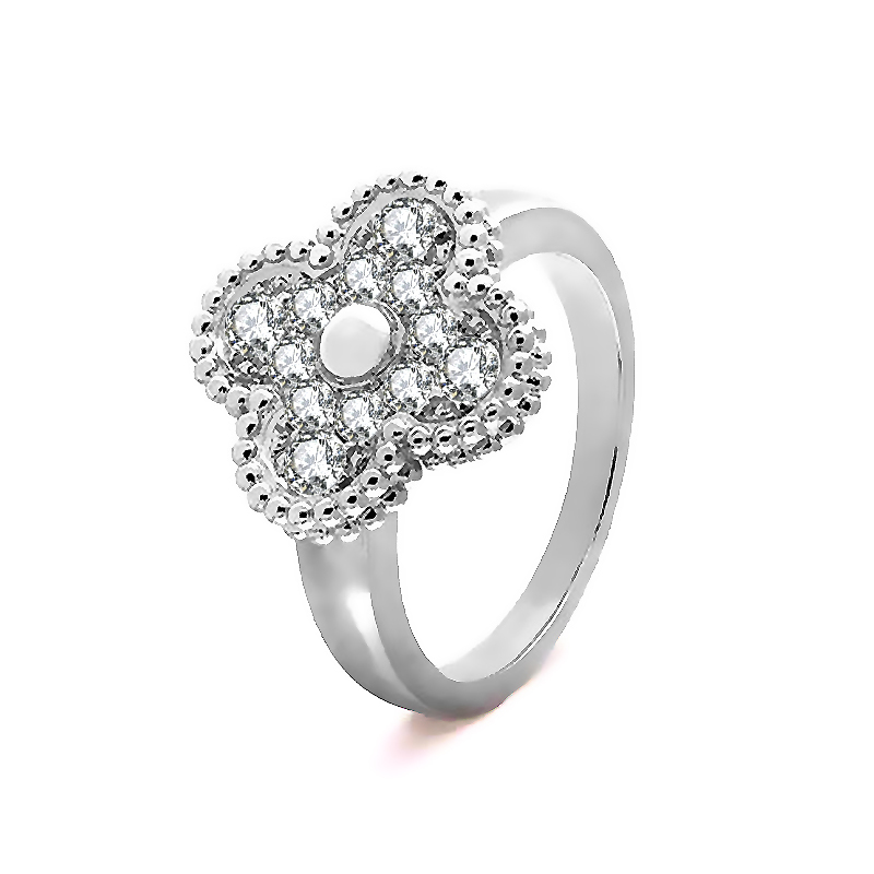 Four-Leaf Clover-Inspired Diamond Ring