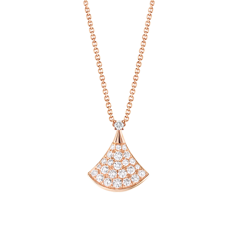 Fan-Inspired Lab-Grown Diamond Necklace