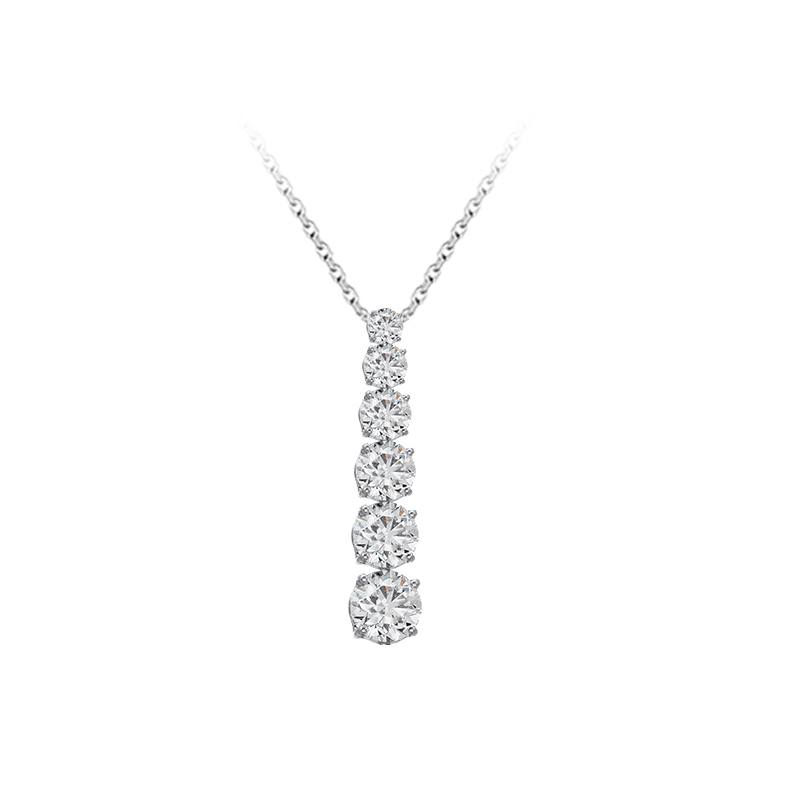 Exclamation Mark-Inspired Diamond Necklace
