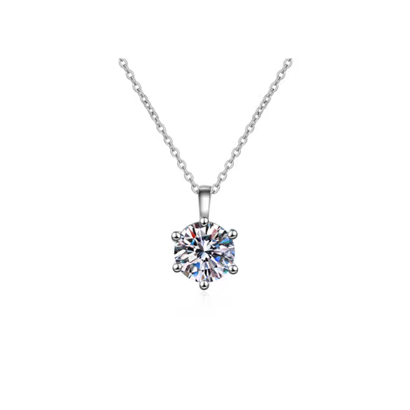 Classic Six-Prong Set Diamond Necklace