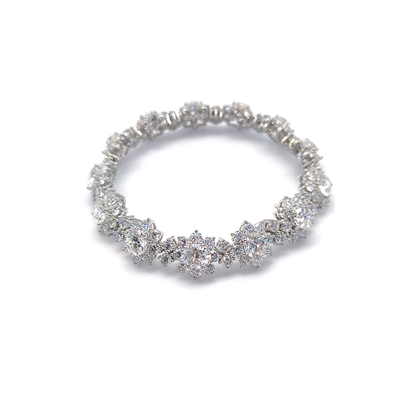 Sunflower-Inspired Diamond Bracelet