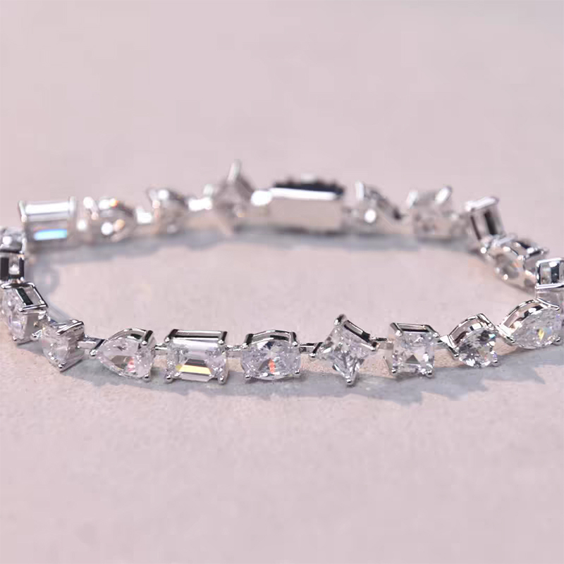 Fancy-Cut Pave Diamond Bracelet