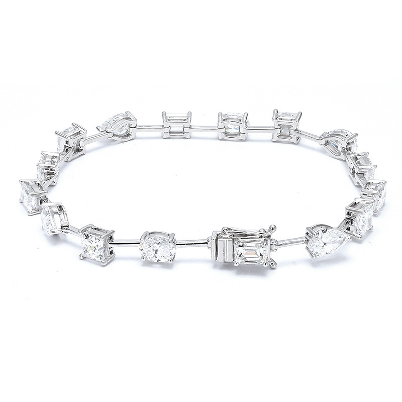 Fancy-Cut Pave Diamond Bracelet