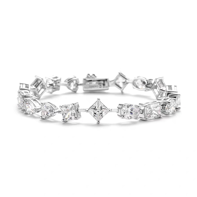 Fancy-Cut Pave Diamond Bracelet