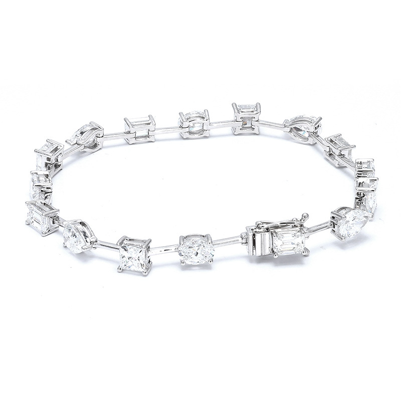 Fancy-Cut Pave Diamond Bracelet