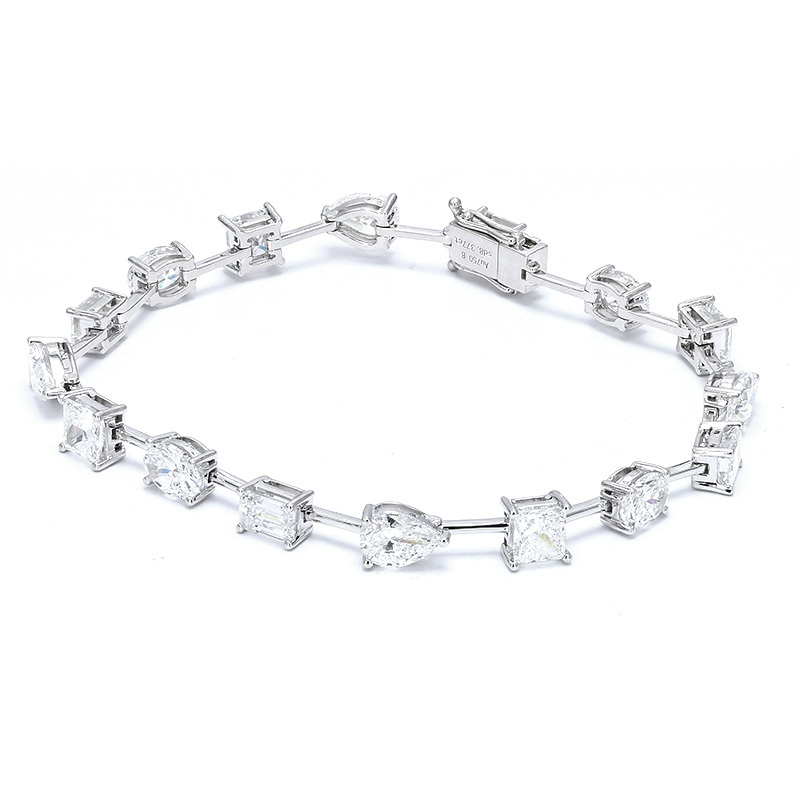 Fancy-Cut Pave Diamond Bracelet