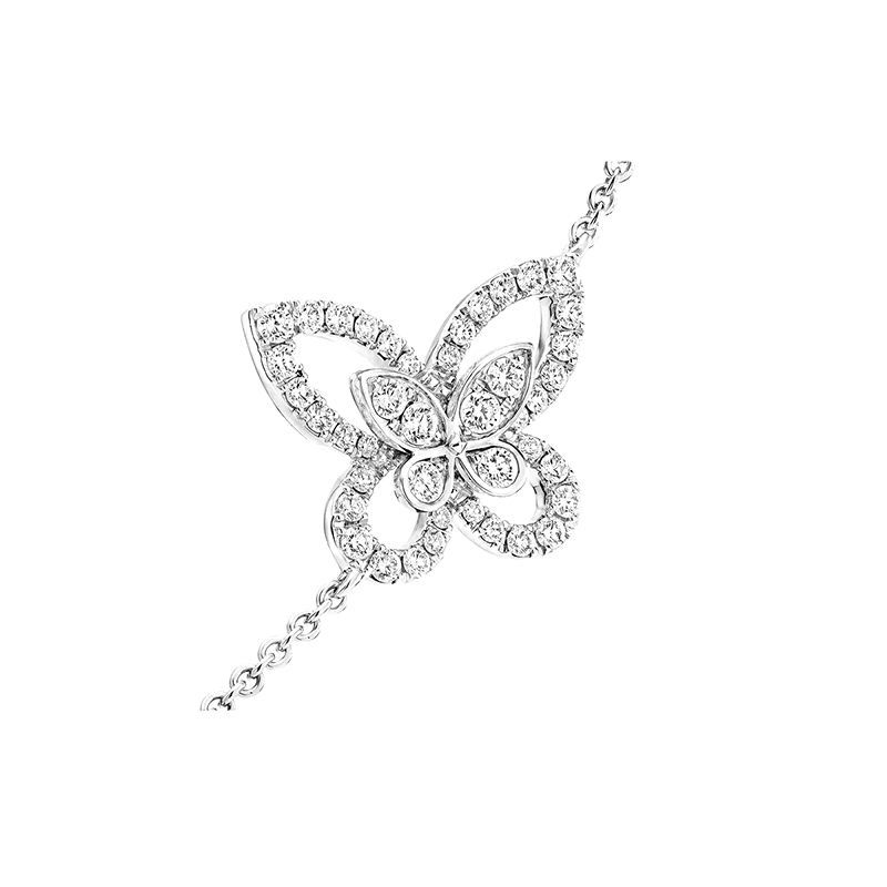 Butterfly-Inspired Pave Diamond Bracelet