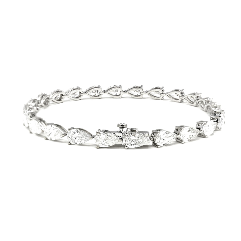 Pear-Cut Diamond Line Bracelet
