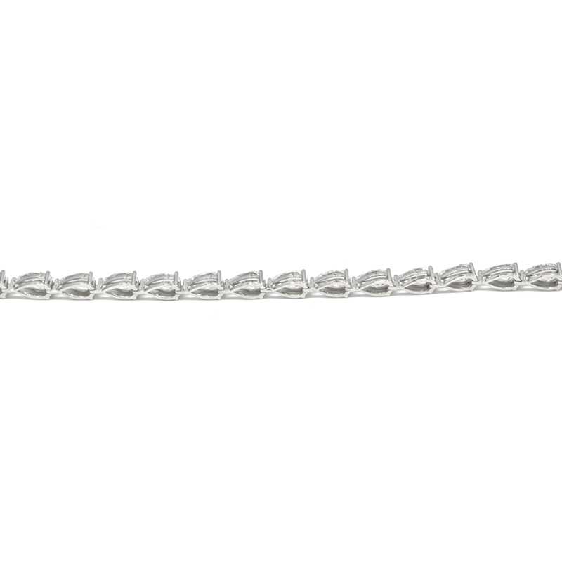 Pear-Cut Diamond Line Bracelet