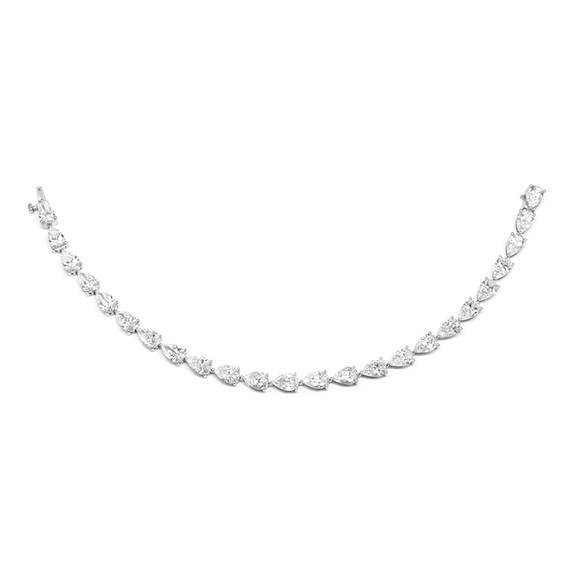 Pear-Cut Diamond Line Bracelet