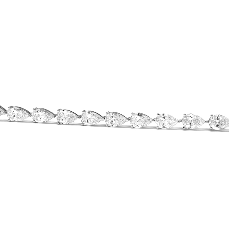 Pear-Cut Diamond Line Bracelet