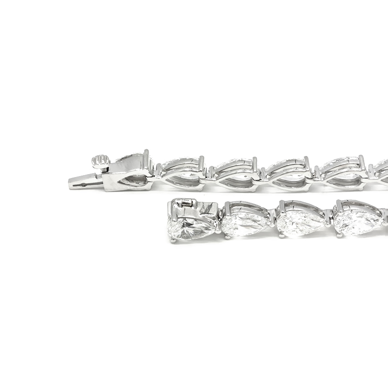Pear-Cut Diamond Line Bracelet