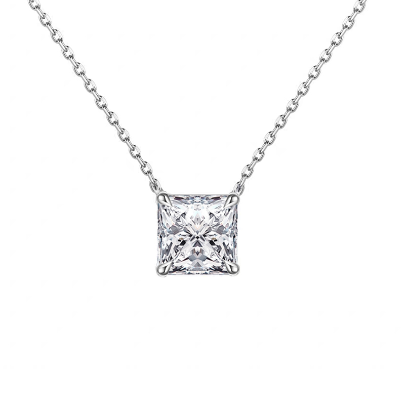 Princess-Cut Diamond Necklace