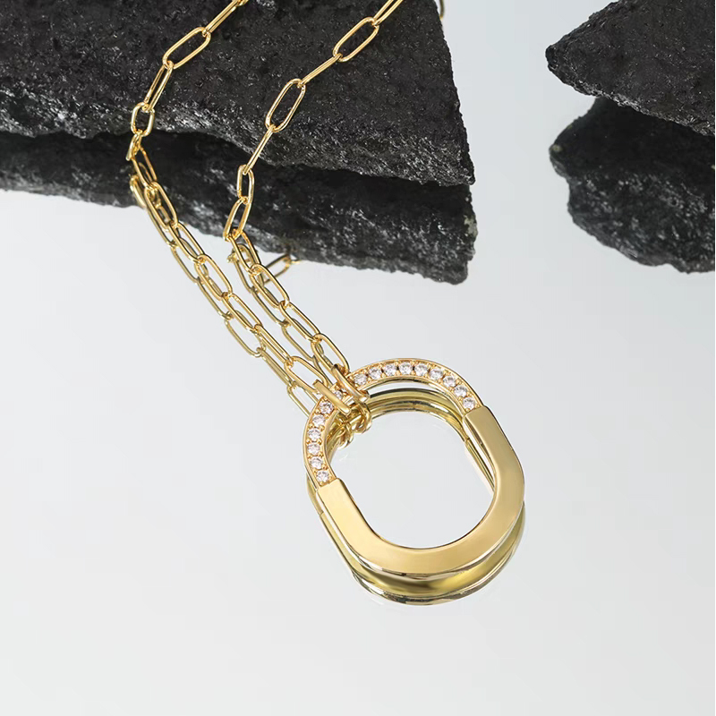 Lock-Inspired Diamond Necklace