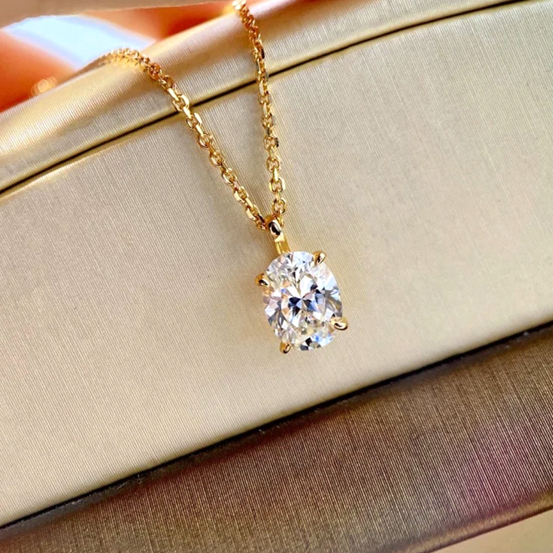 Oval-Cut Diamond Necklace