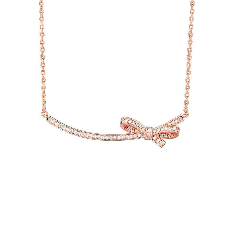 Bow-Inspired Diamond Necklace