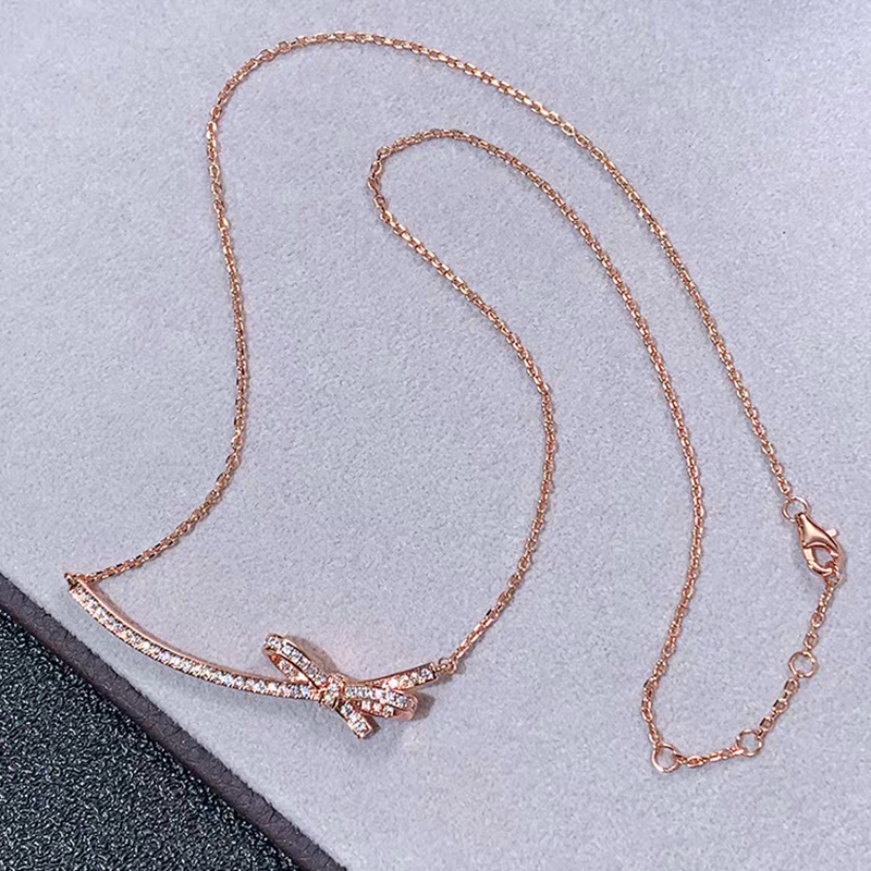Bow-Inspired Diamond Necklace