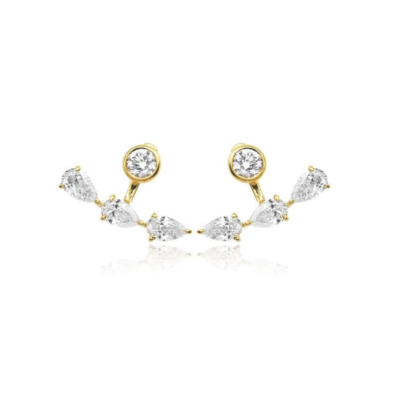 Hexagon Diamond Earrings