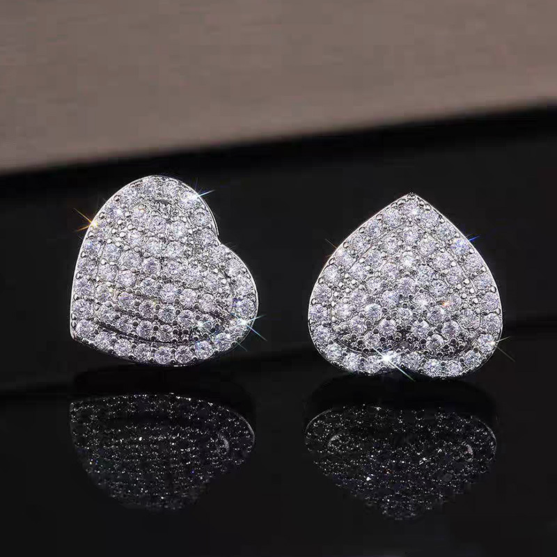 Heart-Inspired Diamond Earrings