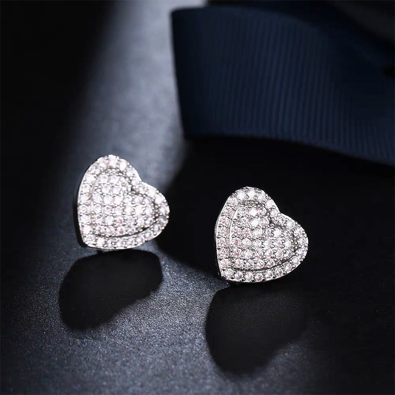 Heart-Inspired Diamond Earrings