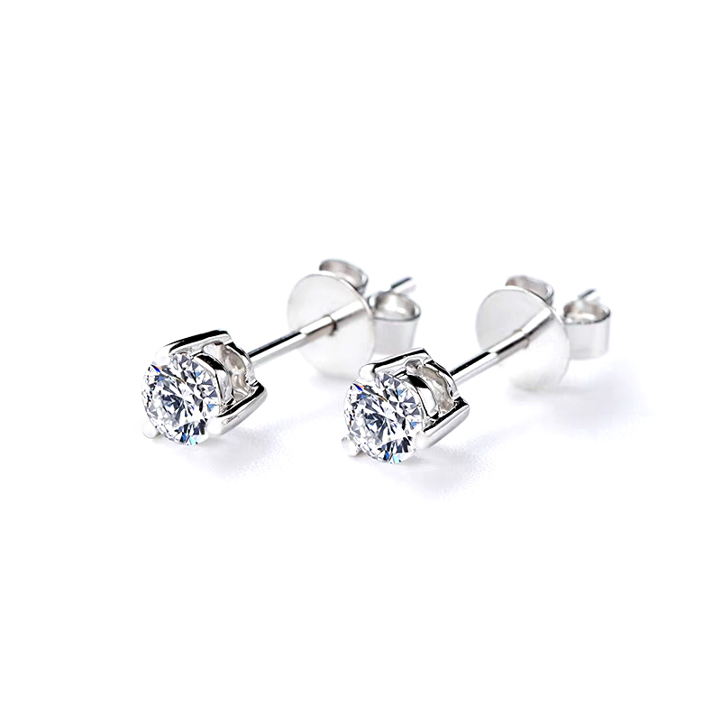 Timeless Classic Round Solitaire Lab Grown Diamond Studs
