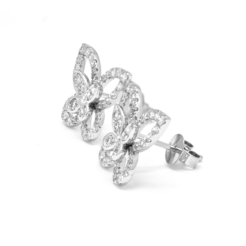 Butterfly Pavé Lab Grown Diamond stud Earrings
