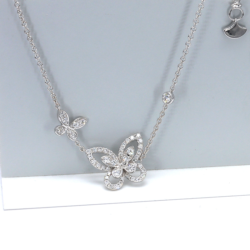 Butterfly-Inspired Diamond Necklace