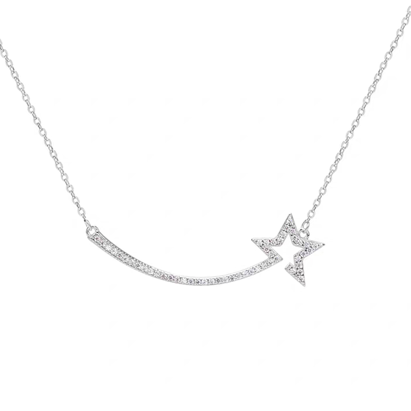Shooting Star-Inspired Diamond Necklace