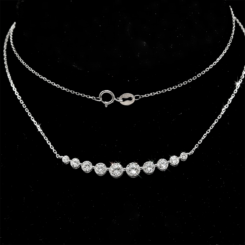 Smile Diamond Tennis Necklace