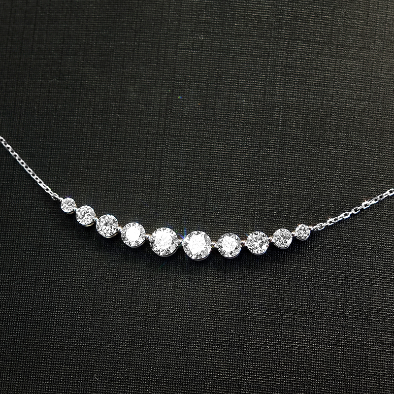 Smile Diamond Tennis Necklace