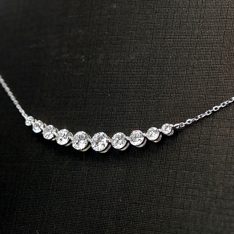 Smile Diamond Tennis Necklace